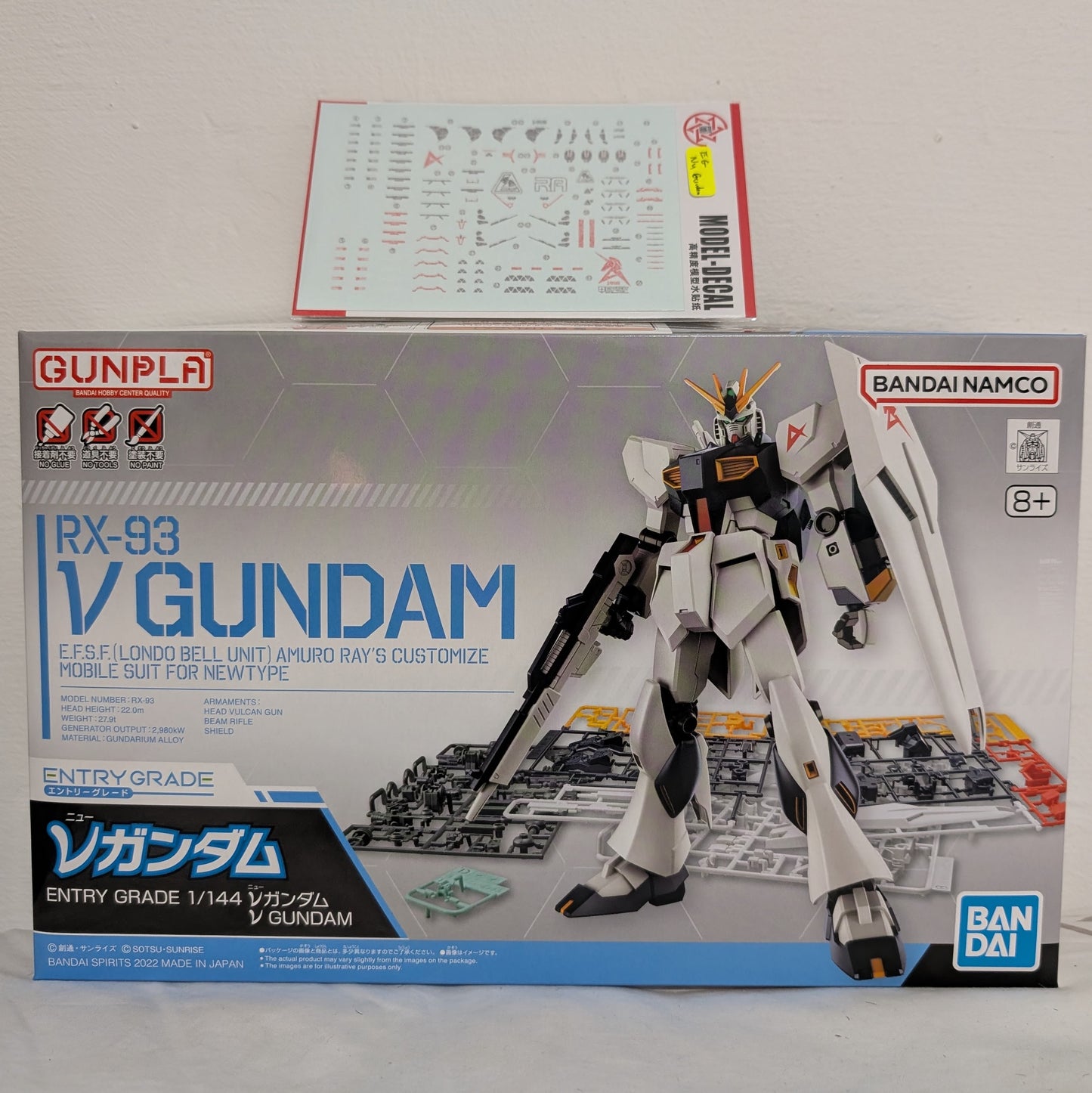 EG Nu Gundam + RealStar waterslide