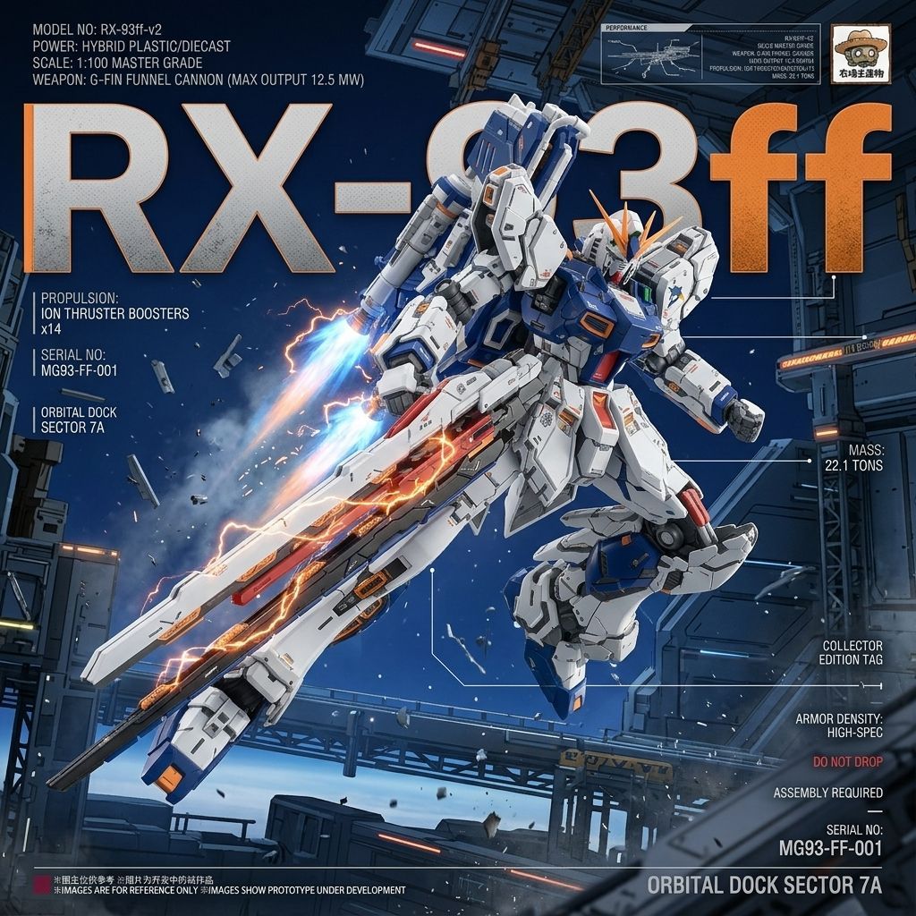 [Pre-sale, Q2-3'26] Farmer's Creation Cai Nu Fukuoka Fu Nu 福牛 RX-93ff ν Gundam Model Kit