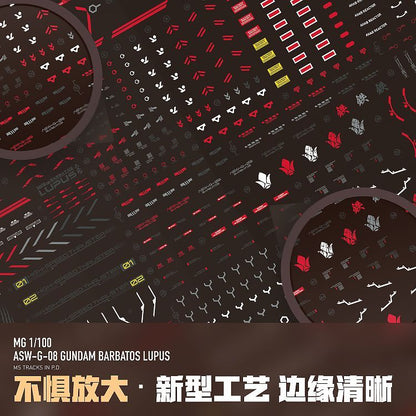 [Pre-order] LNX waterslide decals | MG Barbatos Lupus