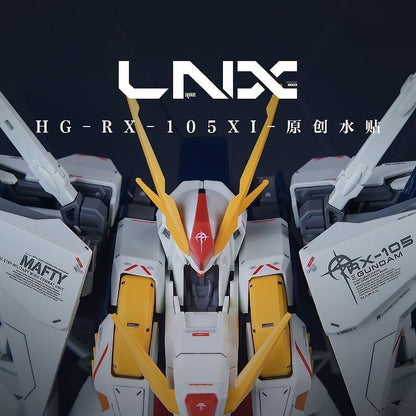 [Pre-order] LNX waterslide decals | HG 1/144 RX-105 Xi Gundam Water Decals Stickers