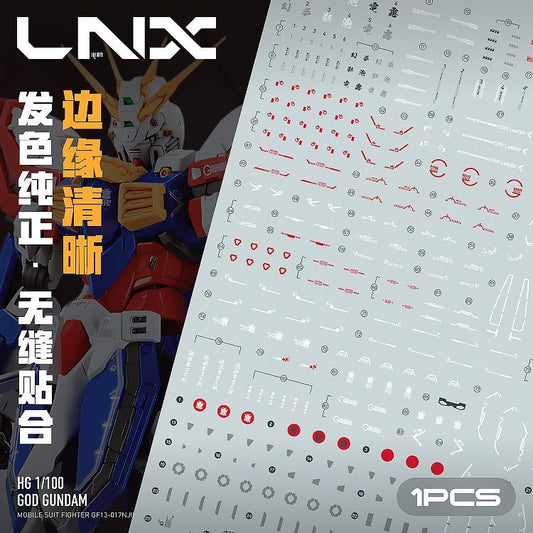 [Pre-order] LNX waterslide decals | RG 1/144 God Gundam