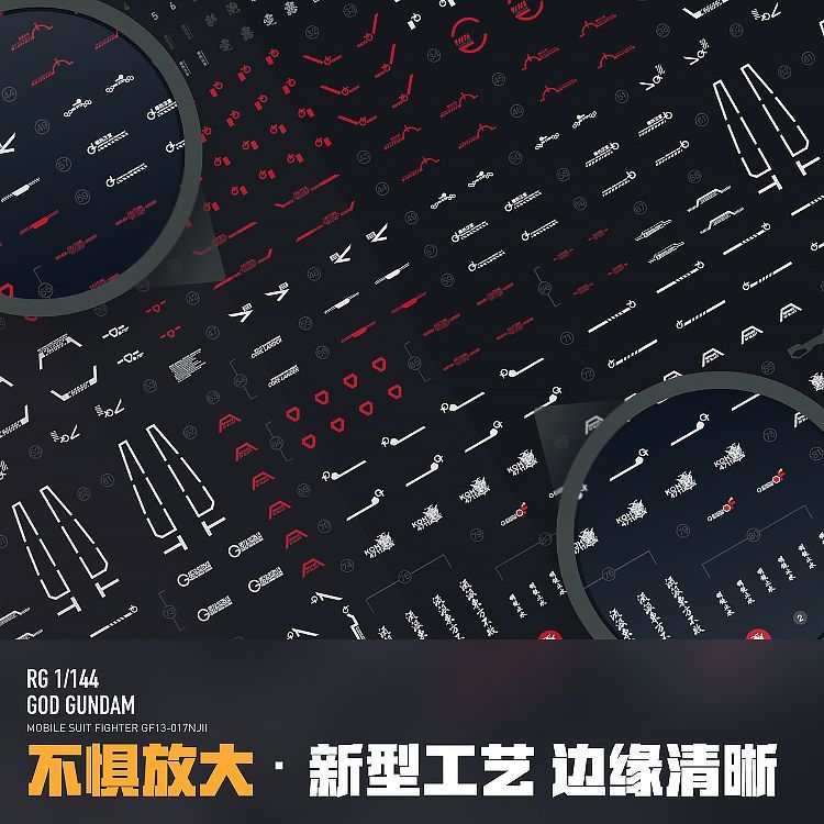 [Pre-order] LNX waterslide decals | RG 1/144 God Gundam