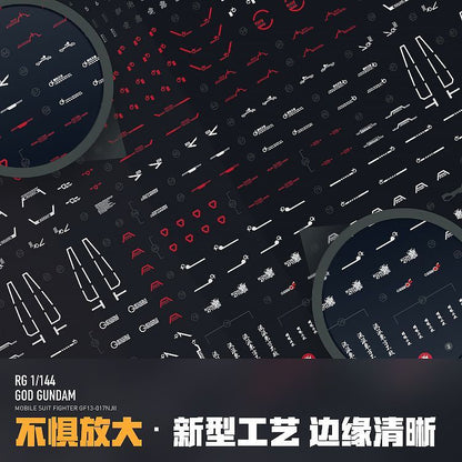 [Pre-order] LNX waterslide decals | RG 1/144 God Gundam