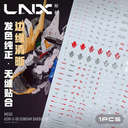 [Pre-order] LNX waterslide decals | MGSD ASW-G-08 Gundam Barbatos