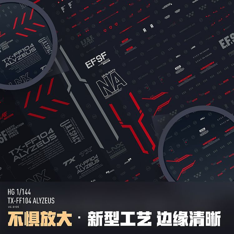 [Pre-order] LNX waterslide decals | HG 1/144 TX-FF104 Alyzeus Water Decal