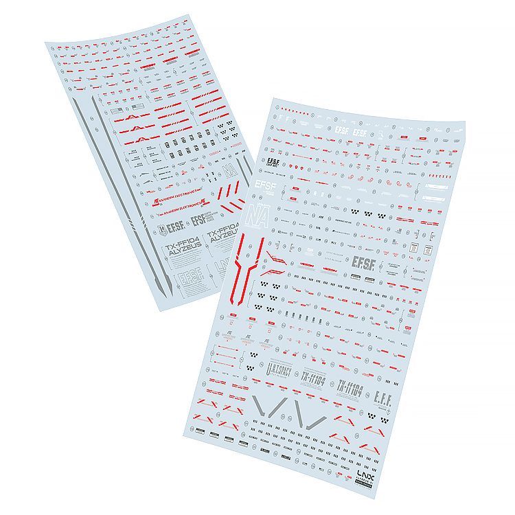 [Pre-order] LNX waterslide decals | HG 1/144 TX-FF104 Alyzeus Water Decal