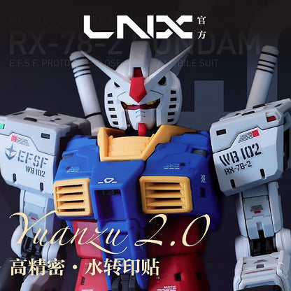[Pre-order] LNX waterslide decals | RG 1/144 RX-78-2 Gundam Ver.2.0 Water Decals