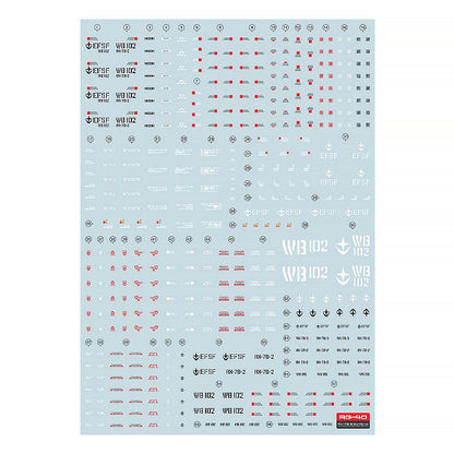 [Pre-order] LNX waterslide decals | RG 1/144 RX-78-2 Gundam Ver.2.0 Water Decals