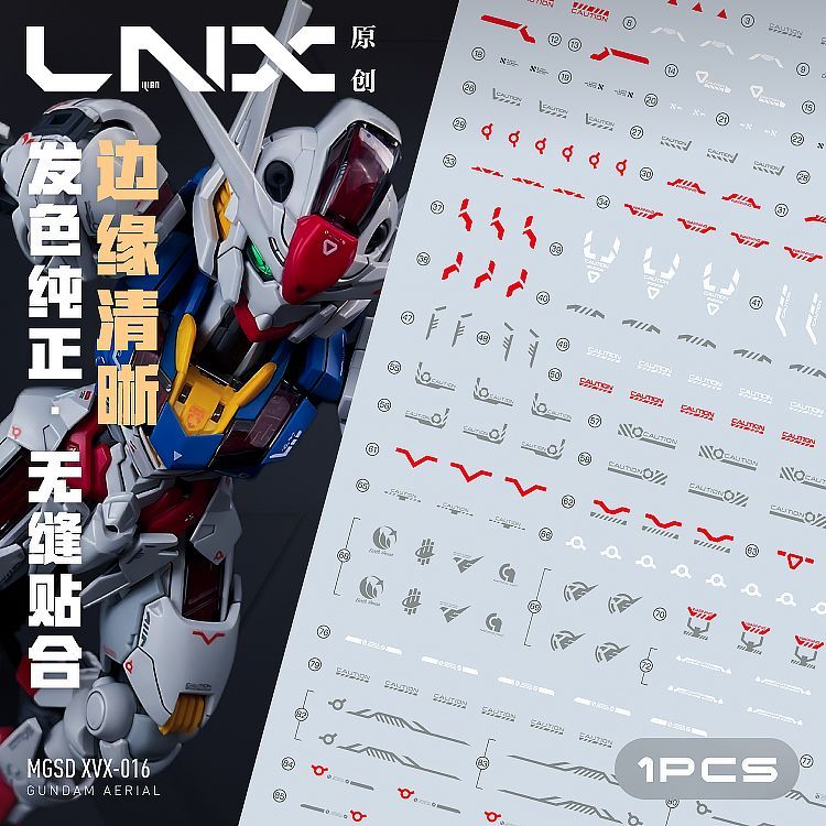 [Pre-order] LNX waterslide decal | MGSD XVX-016 Gundam Aerial Water Decals