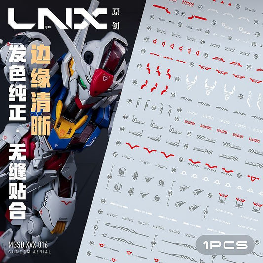 [Pre-order] LNX waterslide decal | MGSD XVX-016 Gundam Aerial Water Decals