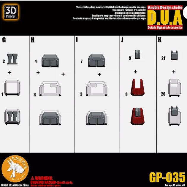 ANUBIS Details Upgrade Accessories (DUA) MG 1/100 Strike