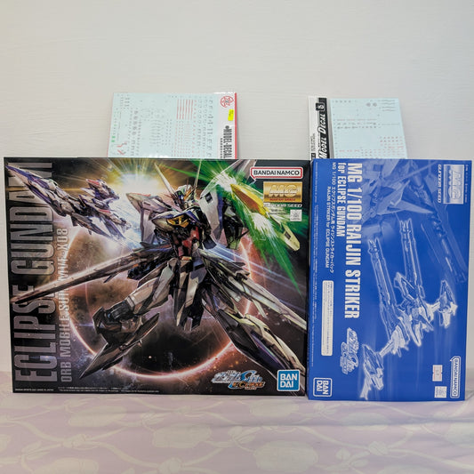 MG Eclipse Gundam + RealStar waterslide + MG Raijin Striker + GHOST waterslide