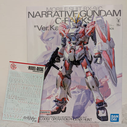 MG Narrative Gundam ver.Ka C-packs + waterslide