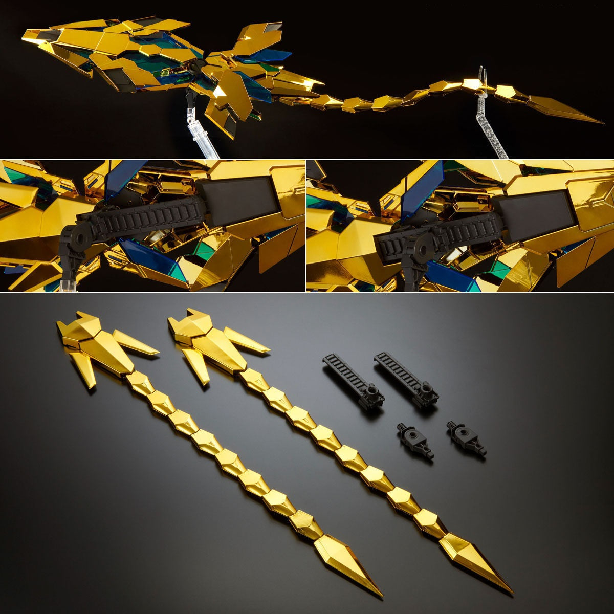 [In stock / Back-order] PBandai PG 1/100 Unicorn Gundam 03 Phenex (Narrative ver) + kosmos RGB LED + Gold Base Sticker