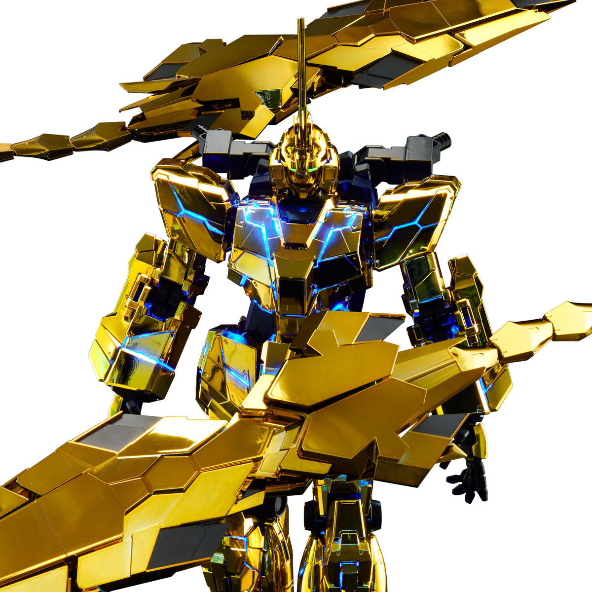 [In stock / Back-order] PBandai PG 1/100 Unicorn Gundam 03 Phenex (Narrative ver) + kosmos RGB LED + Gold Base Sticker