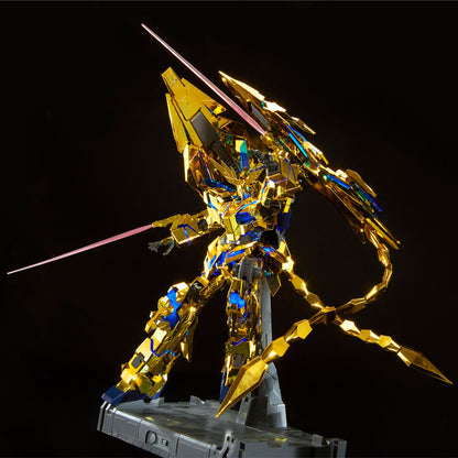 [In stock / Back-order] PBandai PG 1/100 Unicorn Gundam 03 Phenex (Narrative ver) + kosmos RGB LED + Gold Base Sticker