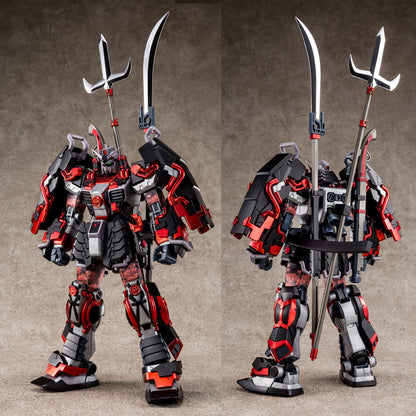 [Waterslide in stock] P-Bandai MG Shin Musha Gundam (Sengoku No Jin Black Robe Large Armor) + FlamingSnow FS waterslide