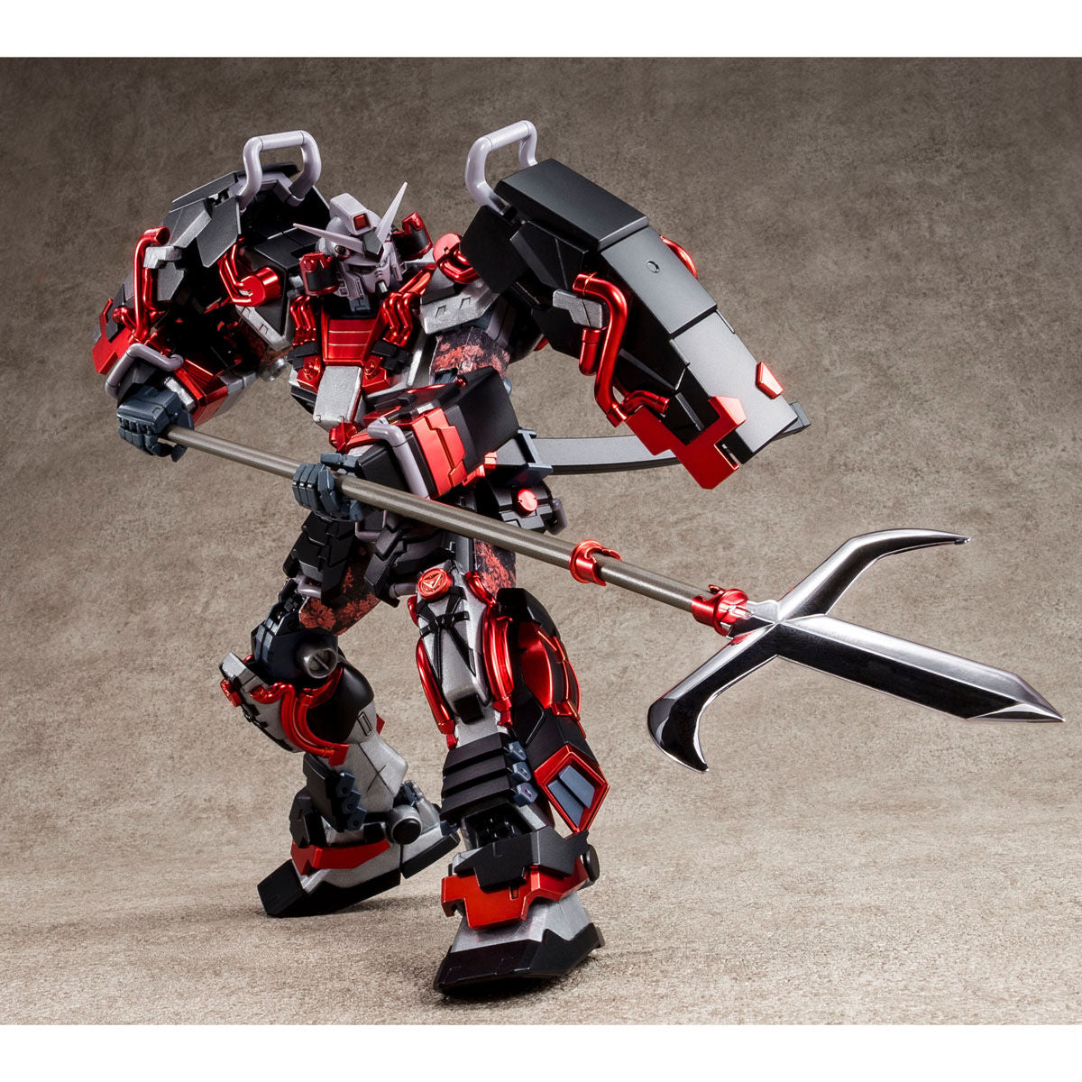 [Waterslide in stock] P-Bandai MG Shin Musha Gundam (Sengoku No Jin Black Robe Large Armor) + FlamingSnow FS waterslide