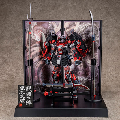 [Waterslide in stock] P-Bandai MG Shin Musha Gundam (Sengoku No Jin Black Robe Large Armor) + FlamingSnow FS waterslide