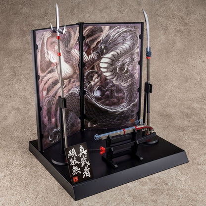 [Waterslide in stock] P-Bandai MG Shin Musha Gundam (Sengoku No Jin Black Robe Large Armor) + FlamingSnow FS waterslide