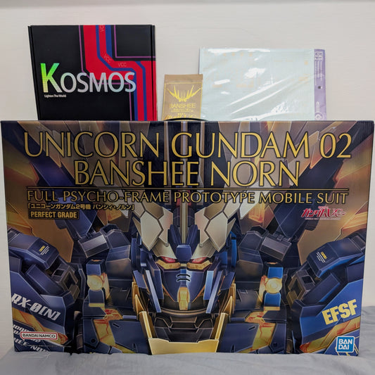 PG Banshee Norn Unicorn Gundam + Kosmos LED w remote + EVO waterslide