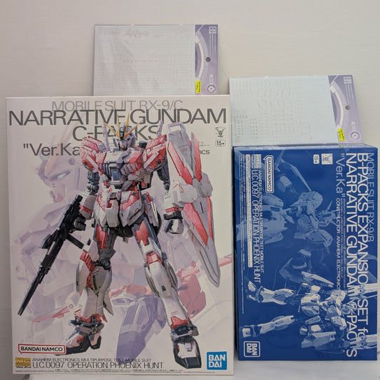 MG Narrative Gundam ver.Ka C-packs + waterslide
