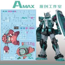 [In stock] AMAX waterslide decal | RG 1/144 RX-78-2 Hatsune Miku Custom Decal