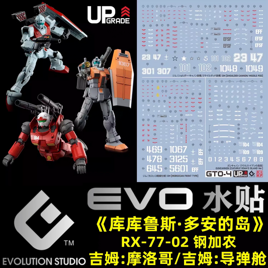 [Pre-order] EVO waterslide | HG GTO Guncannon + GTO Guncannon (Cucuruz Doan’s) + GM (Moroccan Front) + GM (Shoulder Cannon/ Missile Pod Equipment) Gundam 3-in-1