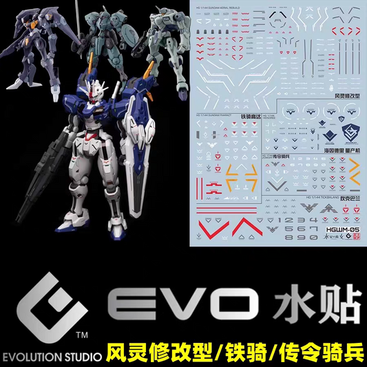 [Pre-order] EVO waterslide | HG Aerial Rebuild + Pharact + Heindree + Zowort + Tickbalang Gundam 5-in-1